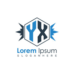 Modern Latter Luxury Monogram Logo with Royal Crown and Polygon Frame
