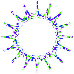 ステンドグラス風吹き出し　三角形模様　ギザギザした形