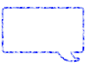 ステンドグラス風吹き出し　三角形模様　四角形