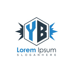 Modern Latter Luxury Monogram Logo with Royal Crown and Polygon Frame

