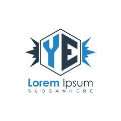 Modern Latter Luxury Monogram Logo with Royal Crown and Polygon Frame
