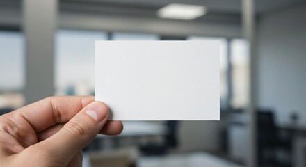 Blank White Business Card Mockup in Hand Perfect for Branding Designs