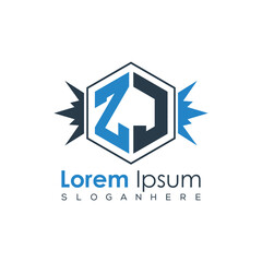 Modern Latter Luxury Monogram Logo with Royal Crown and Polygon Frame
