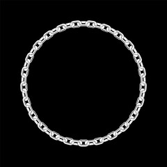 Chain White Color Vector iMage and Illustration