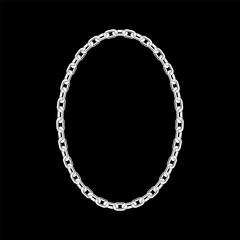 Chain White Color Vector iMage and Illustration