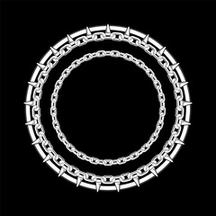 Chain White Color Vector iMage and Illustration