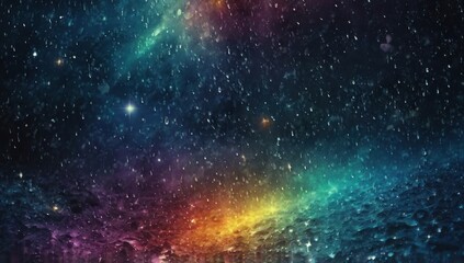 abstract  magical rain, universe , stars,