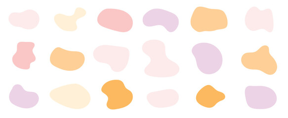  Pastel Abstract Organic Shapes Pattern