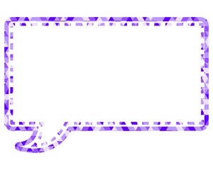 ステンドグラス風吹き出し　三角形模様　四角形