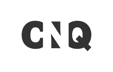 CNQ logo design. Initial letter C N Q bold font style for tech startups, consulting, corporate branding. Creative company name, headlines typography identity, trendy logotype.