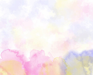 Fototapeta premium Abstract colorful watercolor for background. Digital art painting.