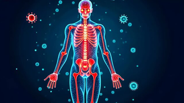 Immune, lymphatic system, antibody response. Body defense. Lymph nodes swell during infection. White cells attack invading microbes. Immune efficiency sustains overall health.