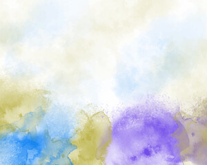 Abstract colorful watercolor for background. Digital art painting.