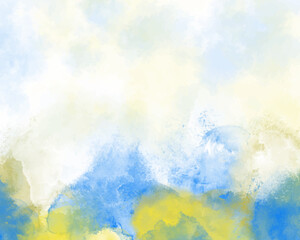 Fototapeta premium Abstract colorful watercolor for background. Digital art painting.