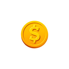 Obraz premium Dollar Sign Coin Clipart PNG