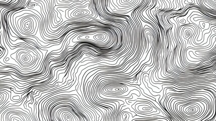 Fototapeta premium Abstract Topographic Contour Lines Texture Pattern on White Background Design