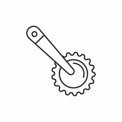 Pizza cutter wheel icon vector sign