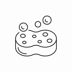 Cleaning sponge bubbles icon vector sign