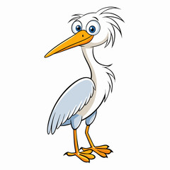 vector illustration of a stork