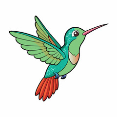 hummingbird and flower