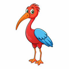 vector illustration of cartoon bird