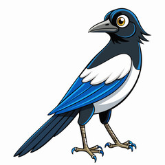 crow on a white background