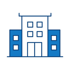 Buildings Line Editable Stroke Icon. Real Estate, City, Cityscape, House, Home, Apartment, Condominium, Hotel, Mall,  Town, Architecture Buildings Icons Vector Illustration