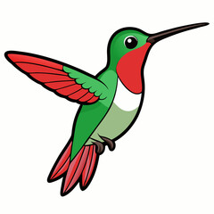 hummingbird and flower