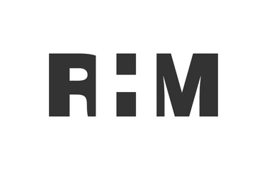 RHM logo design. Initial letter R H M bold font style for tech startups, consulting, corporate branding. Creative company name, headlines typography identity, trendy logotype.