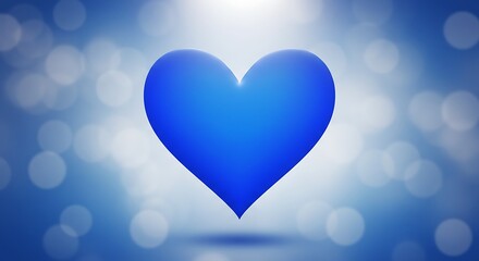 Celestial Sapphire Heart AI Generated