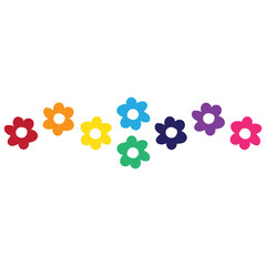 Rainbow Flowers Decoration