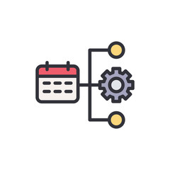Event organizer colored icons, minimalist vector illustration ,simple transparent graphic element .Isolated on white background © Upnowgraphic Studio