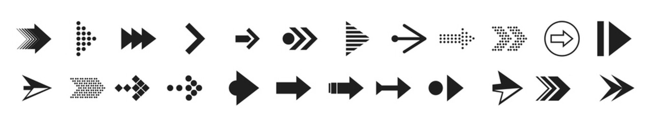 Arrows, direction, set icon arrows