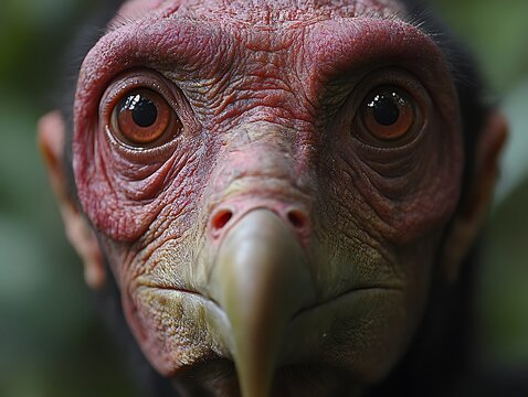 Close-up of a bird's intense gaze