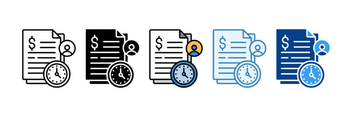 Project Estimation  Icon Set Multiple Style Collection