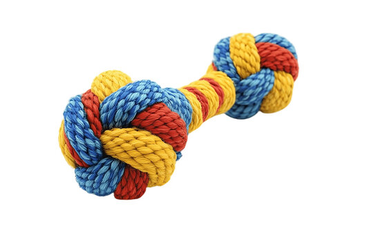 Strong rope tug toy for dog play.