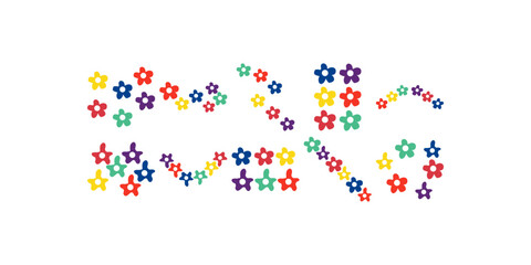 Rainbow Flowers Decoration