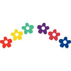 Rainbow Flowers Decoration