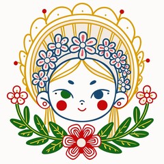 A digital illustration of a girl