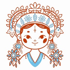 A digital illustration of a girl