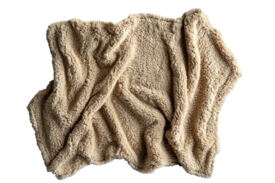 Soft beige plush throw blanket cozy textured fabric warm inviting feel perfect for snuggling