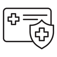 Health insurance ID card icon