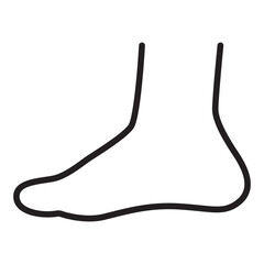 Human foot anatomy icon	
