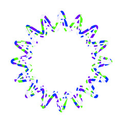 ステンドグラス風吹き出し　三角形模様　丸みのあるギザギザした形