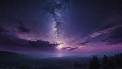 Naklejka premium deep purple, mystical, sky