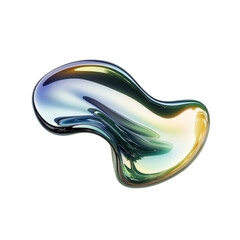 A modern liquid shape on a transparent background conveying fluidity and elegance in design and form, Modern liquid shape on a transparent background