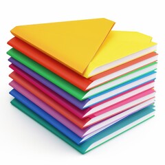 Colorful books stacked in a vibrant pile.