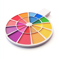 Obraz premium Colorful circular color palette for visual arts.