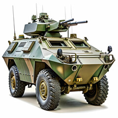Reconnaissance Vehicle Isolated on a White Background