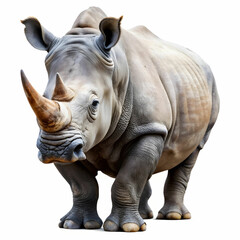 Fototapeta premium Rhinoceros Isolated on White Background